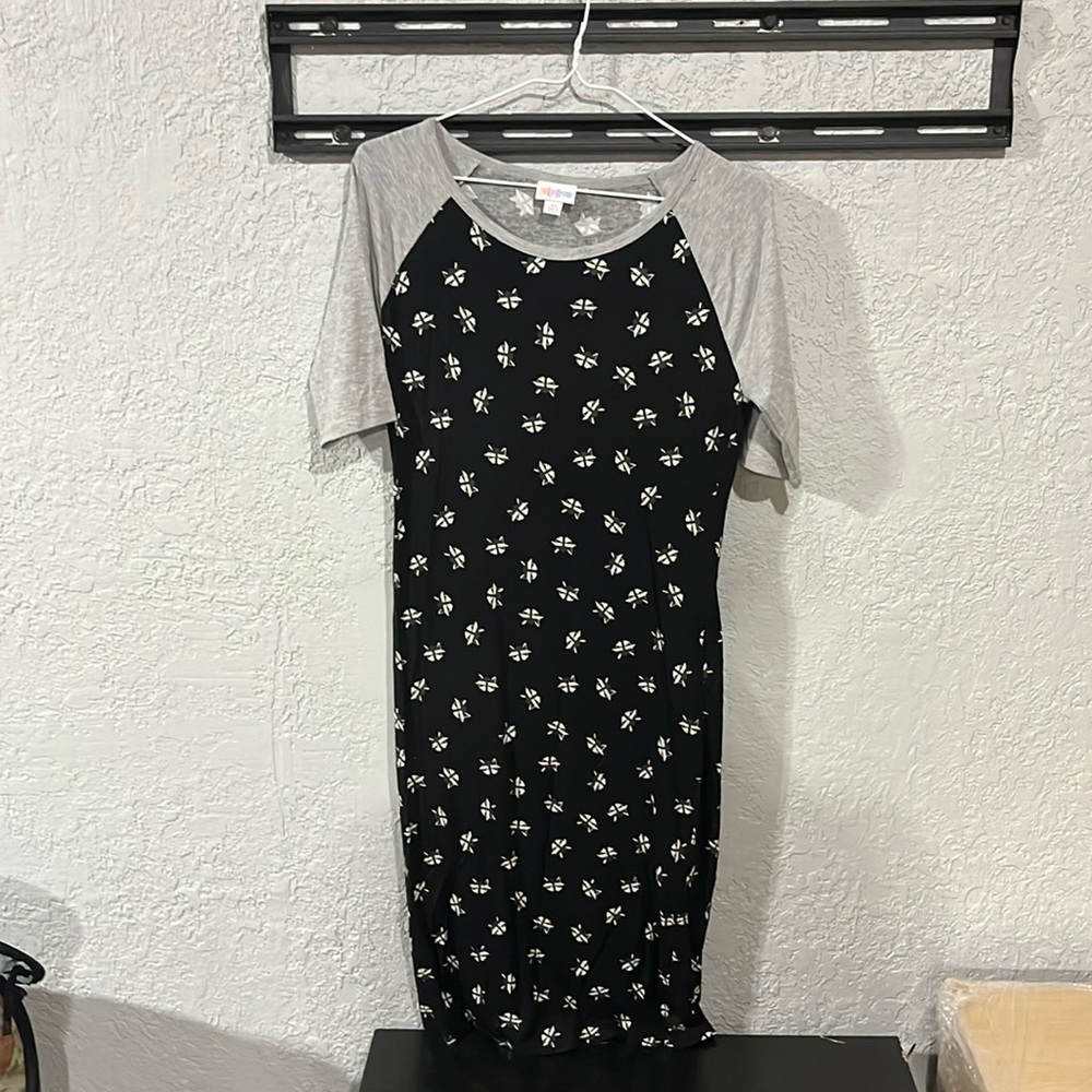 LuLaRoe Julie dress raccoons XS